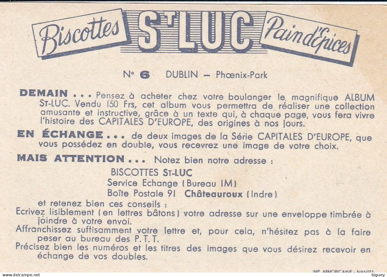 Album Images Chromos Biscottes Pain D'Épices SAINT-LUC - Les Capitales Européennes  En 144 Images. - Albums & Catalogues