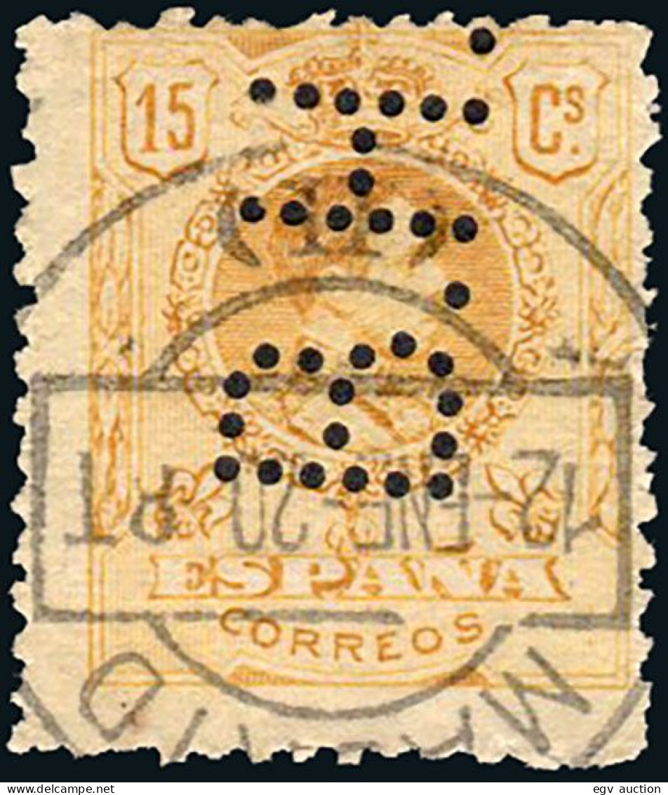 Madrid - Perforado - Edi O 271 - "B.H" (Banco) - Oblitérés