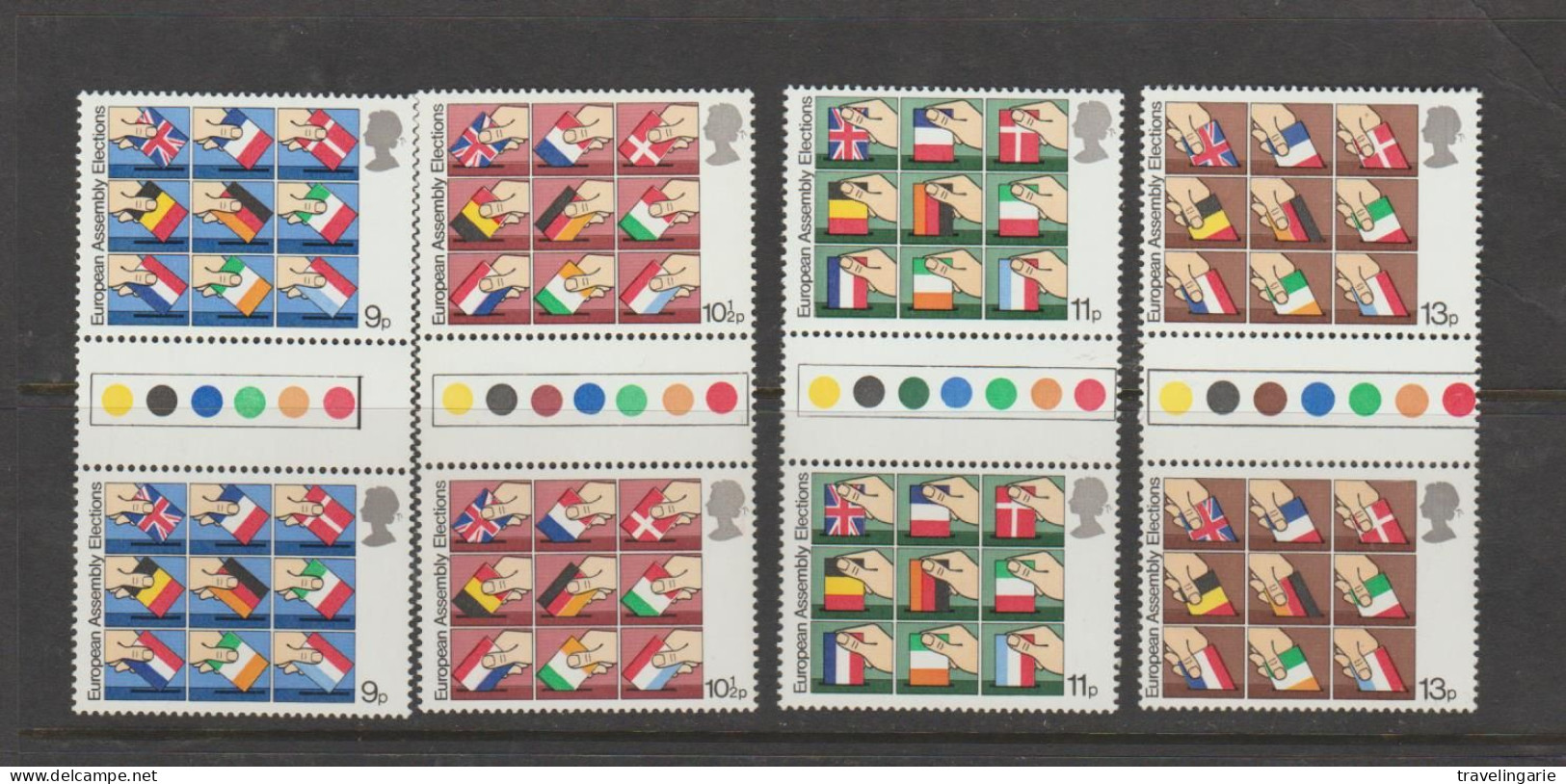 Great Britain 1979 Elections European Parliament Traffic Light Gutterpairs MNH ** - Nuovi