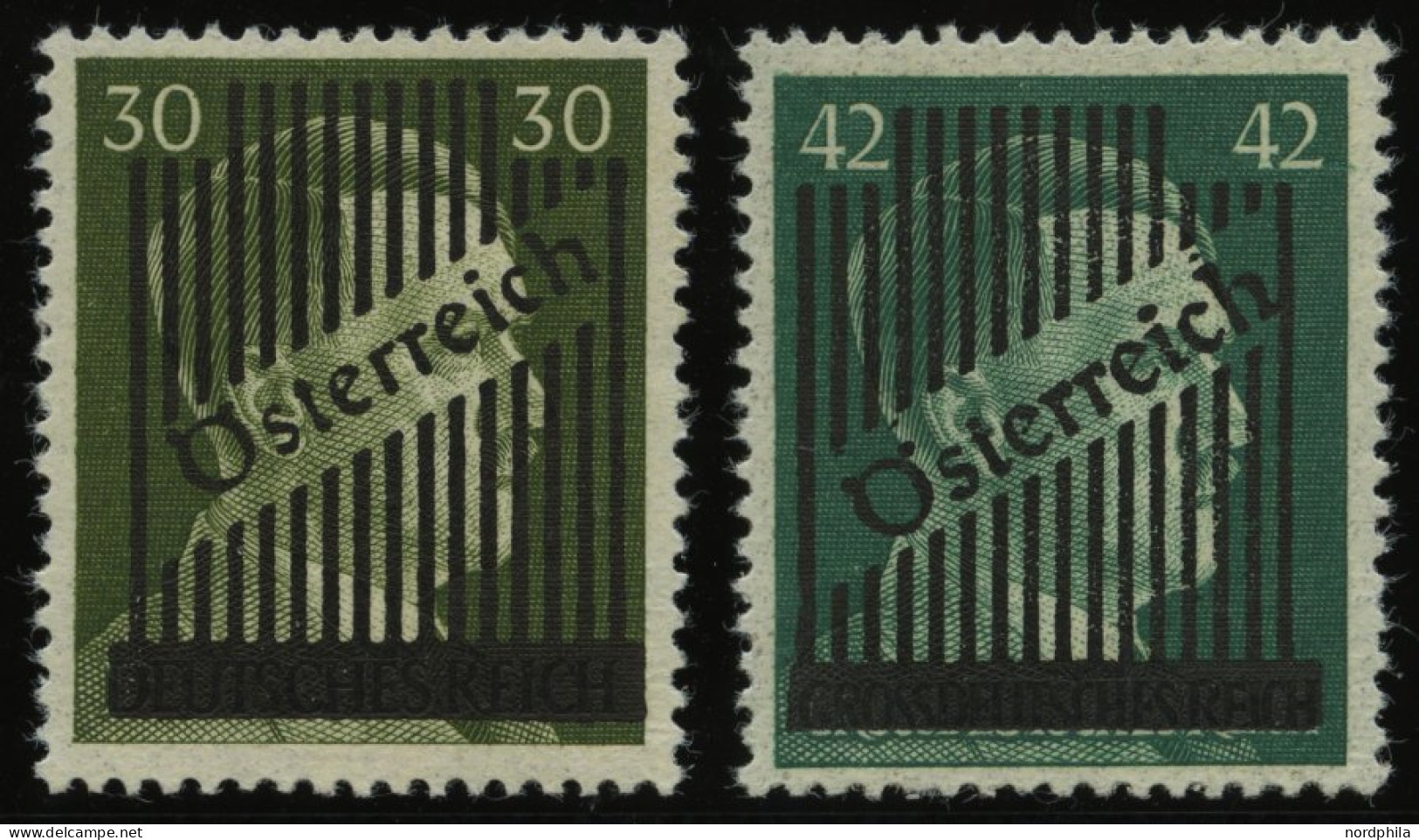 ÖSTERREICH 672/3II , 1945, 30 Und 42 Pf. Gitteraufdruck, Type II, 2 Prachtwerte, Gepr. Sturzeis, Mi. 105.- - Autres & Non Classés