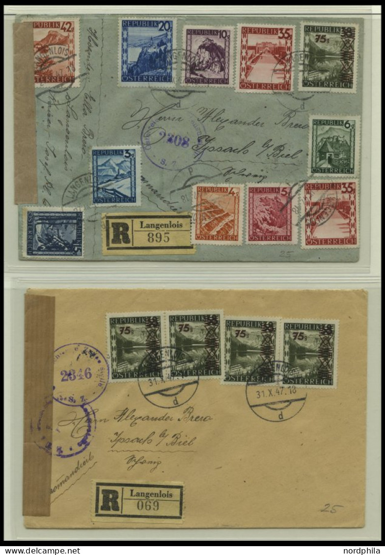 SAMMLUNGEN 1945-52, Sammlung Von 19 Verschiedenen Belegen Mit Zensurstempeln, Meist Einschreibbriefe, Meist Pracht, Besi - Collezioni