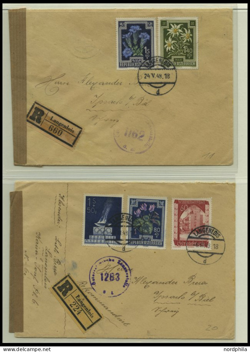 SAMMLUNGEN 1945-52, Sammlung Von 19 Verschiedenen Belegen Mit Zensurstempeln, Meist Einschreibbriefe, Meist Pracht, Besi - Collezioni