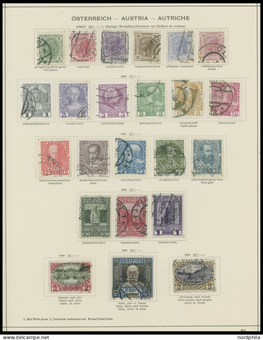 SAMMLUNGEN O, , Sammlungsteil Österreich Von 1883-1937 Mit Guten Mittleren Ausgaben, Meist Prachterhaltung - Collections