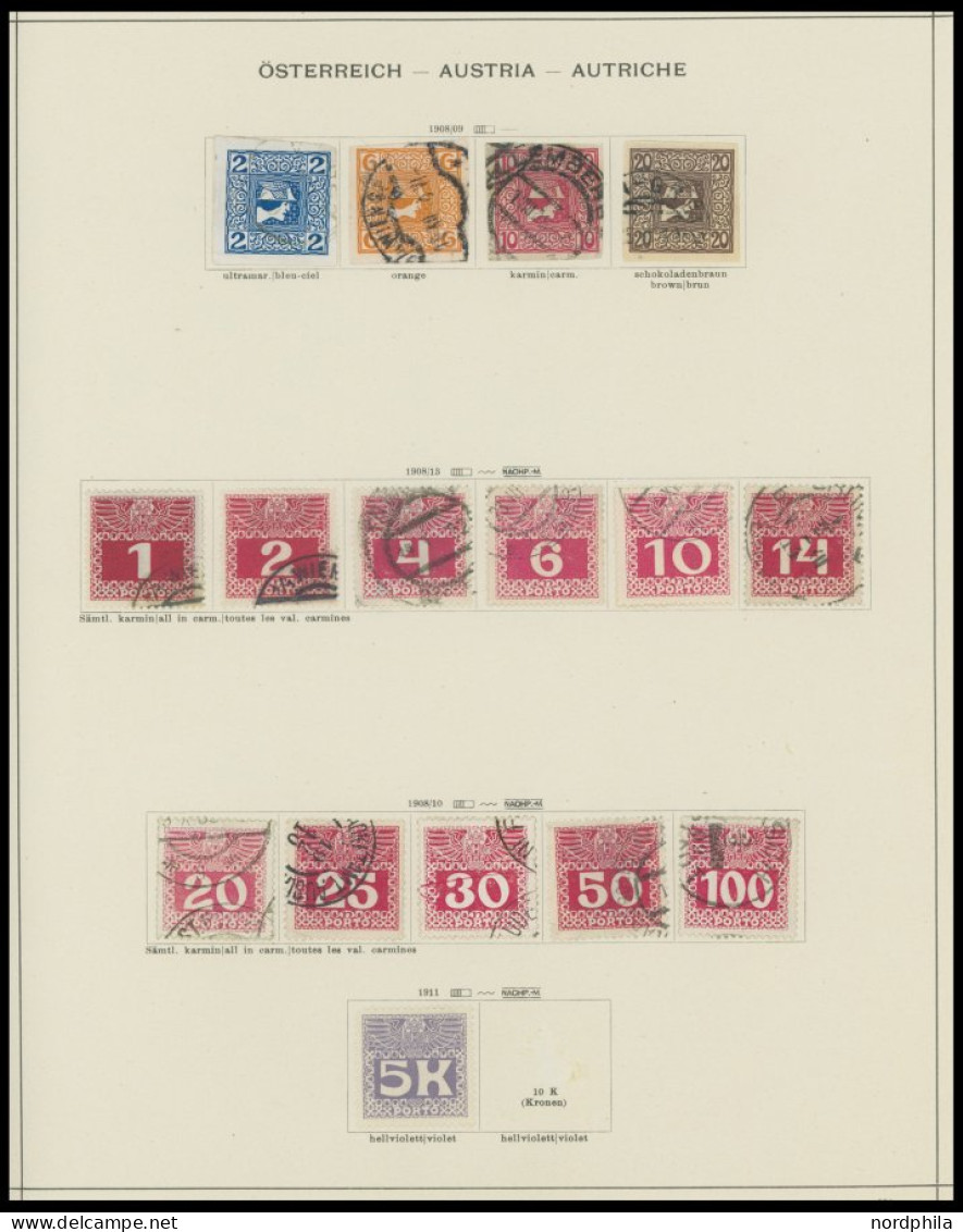 SAMMLUNGEN O, , Sammlungsteil Österreich Von 1883-1937 Mit Guten Mittleren Ausgaben, Meist Prachterhaltung - Collections