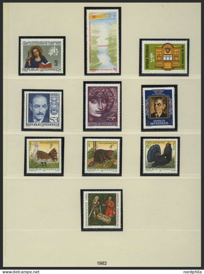 SAMMLUNGEN , O, Komplette Sammlung Österreich Von 1982-93 Im Lindner Falzlosalbum, Doppelt Gesammelt ( Und Gestempelt),  - Colecciones