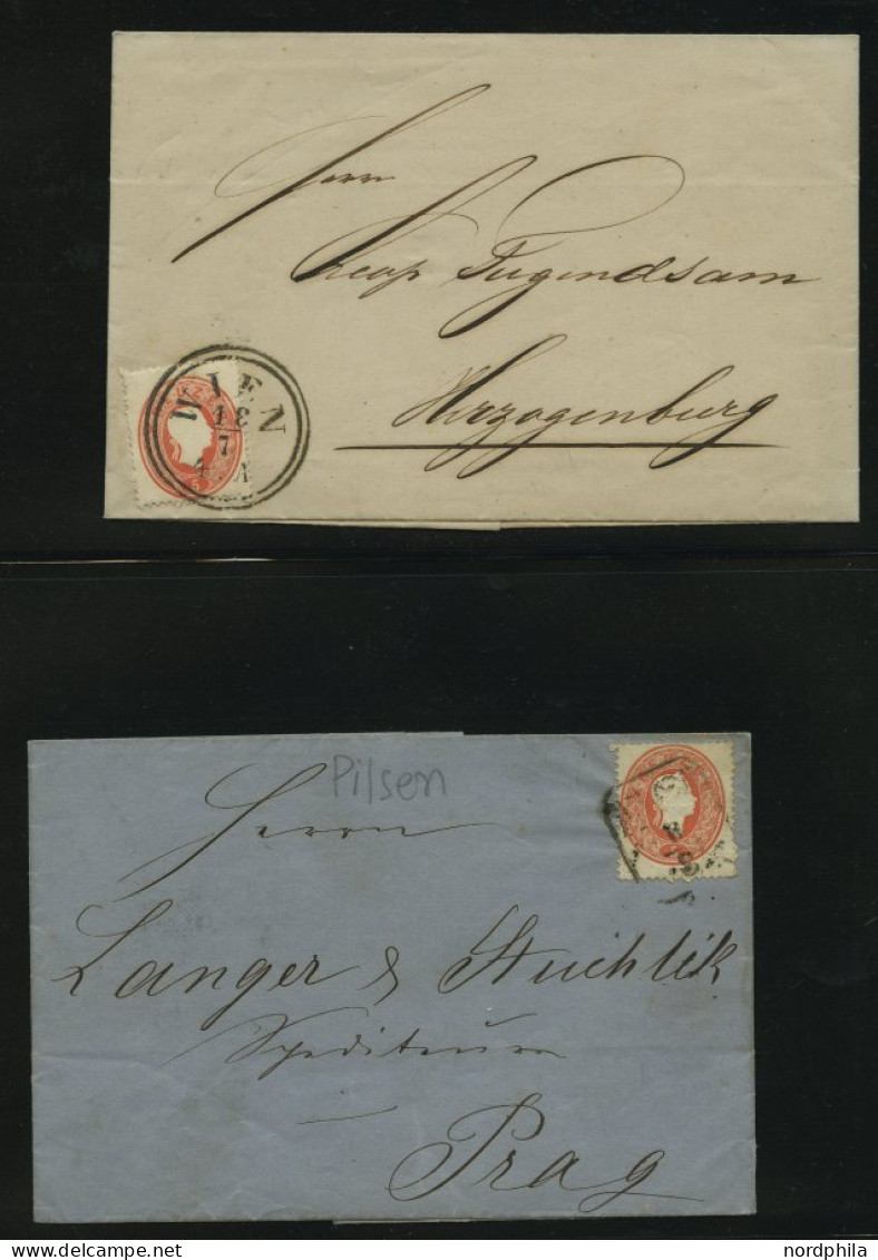 LOTS 19-22 BRIEF, 1860, 11 Briefe Franz Joseph, Meist Pracht - Verzamelingen