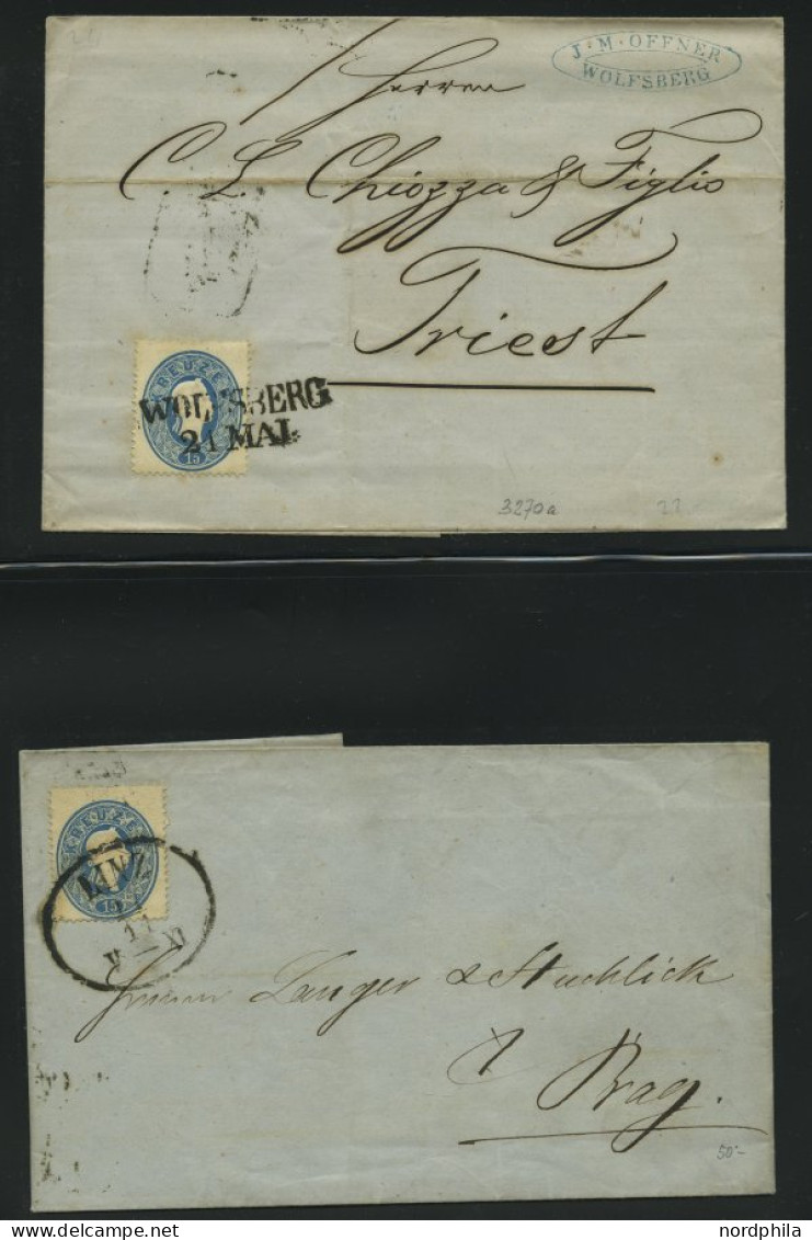 LOTS 19-22 BRIEF, 1860, 11 Briefe Franz Joseph, Meist Pracht - Colecciones