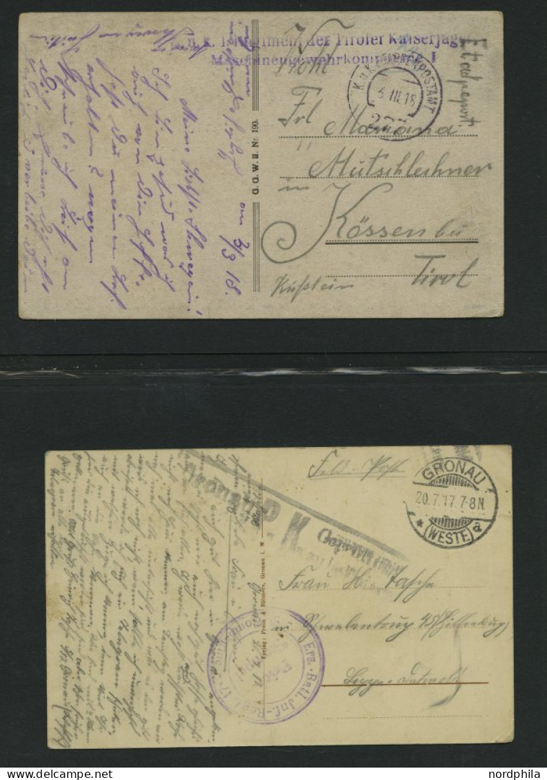 LOTS 1916, Kleine Sammlung Von 14 Verschiedenen Zensurbelegen, Einige Bessere, Feinst/Pracht - Colecciones