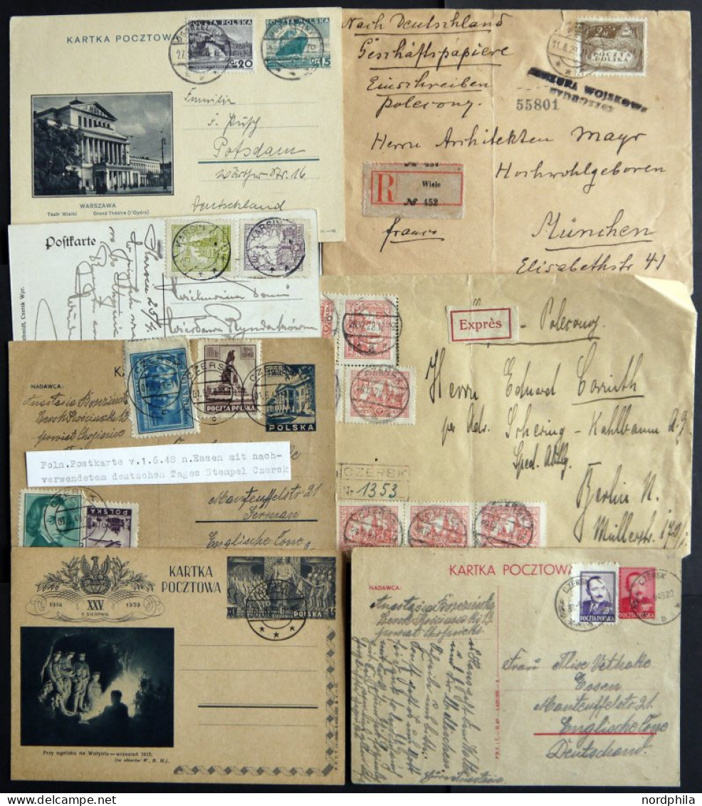 SAMMLUNGEN, LOTS 1920-49, 7 Verschiedene Belege Mit Stempeln Aus Westpreußen, Dabei Nachverwendete Deutsche Stempel, Fei - Verzamelingen