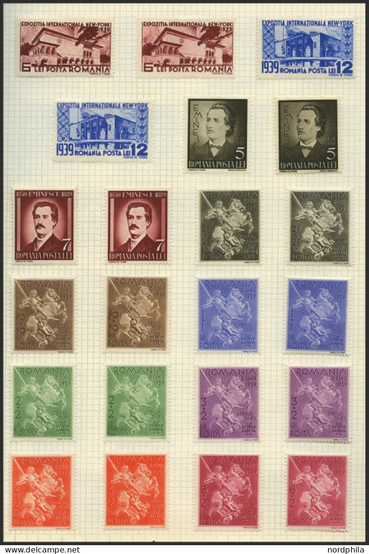 SAMMLUNGEN, LOTS o, , gestempelte Sammlung Rumänien von 1903-76 in 2 Bänden mit einigen besseren Ausgaben, oftmals doppe