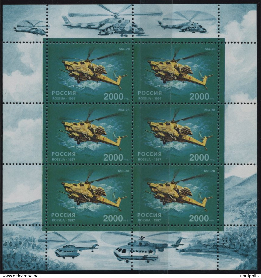 RUSSLAND KB , 1997, 850 Jahre Moskau, Hubschrauber, Puschkin, 3 Kleinbogen (Mi.Nr. 576-85, 589, 591-95), Pracht, Mi. 88. - Sonstige & Ohne Zuordnung