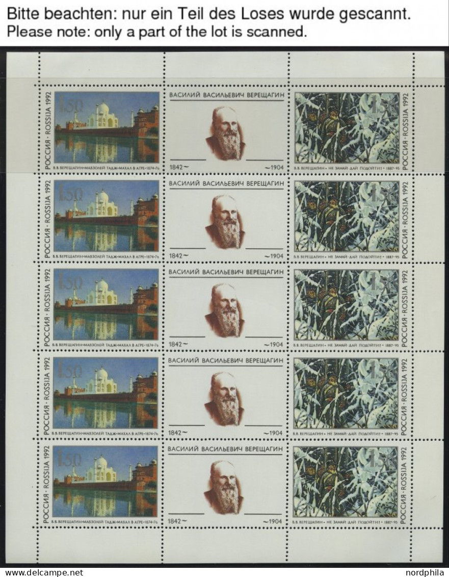 SAMMLUNGEN, LOTS , Komplette Postfrische Sammlung Russland Von 1992-95 Im KA-BE Album Mit Diversen Kleinbogen Und Zusamm - Colecciones