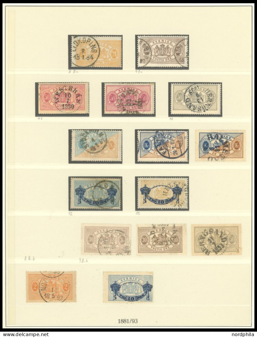 SAMMLUNGEN, LOTS D O, , 1874-1919, Partie Dienst- Und Portomarken, Etwas Unterschiedlich Mit Vielen Prachtwerten, Mi. üb - Collections