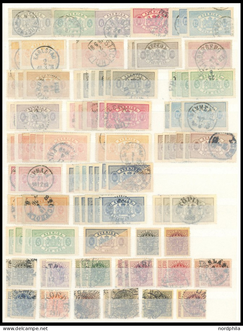 SAMMLUNGEN, LOTS D O, , 1874-1919, Partie Dienst- Und Portomarken, Etwas Unterschiedlich Mit Vielen Prachtwerten, Mi. üb - Collections