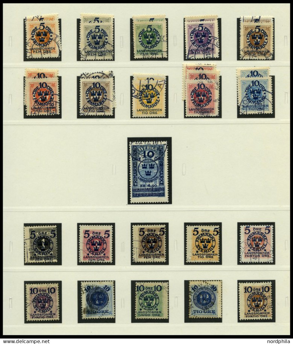 SAMMLUNGEN, LOTS O, Reichhaltige Gestempelte Sammlung Schweden Von 1855-1972 In 2 SAFE-dual Alben, Dabei Mi.Nr. 2, 6, 13 - Collections