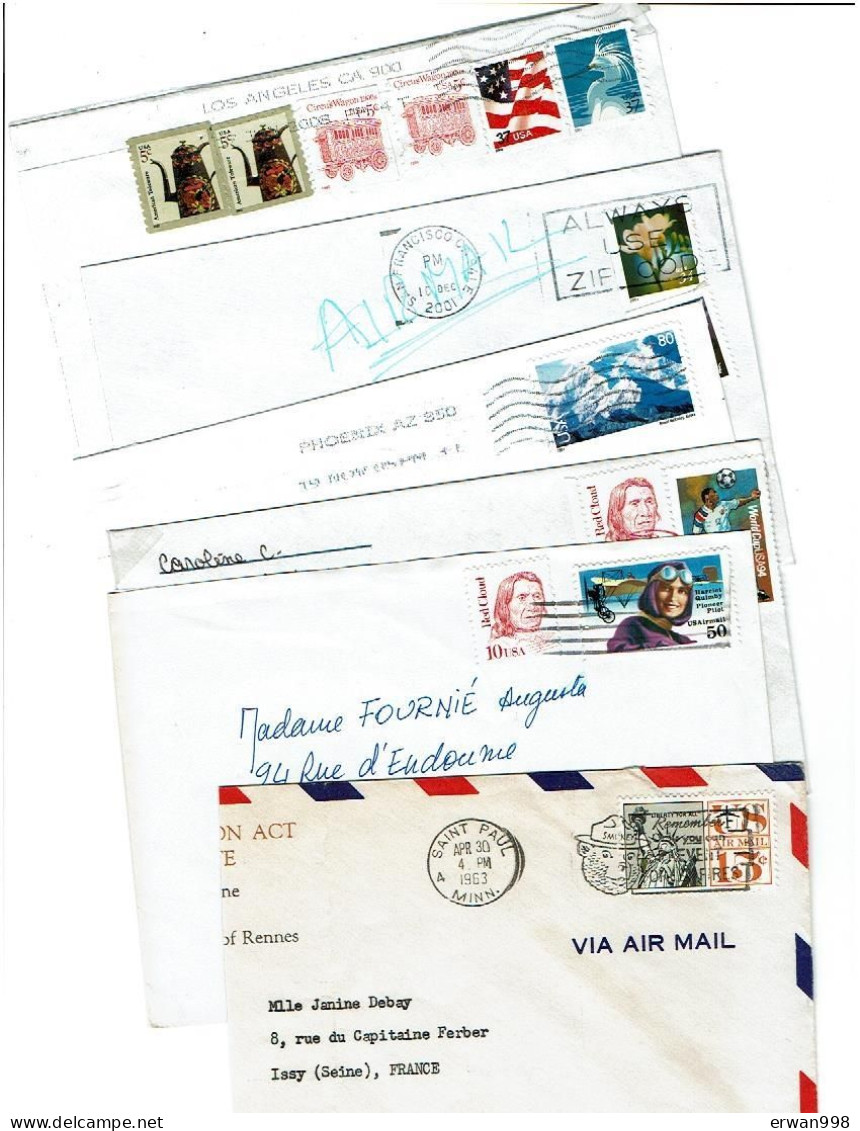 Lot De 40 Lettres Des USA à Destination De L'Europe  1118 - Poststempel