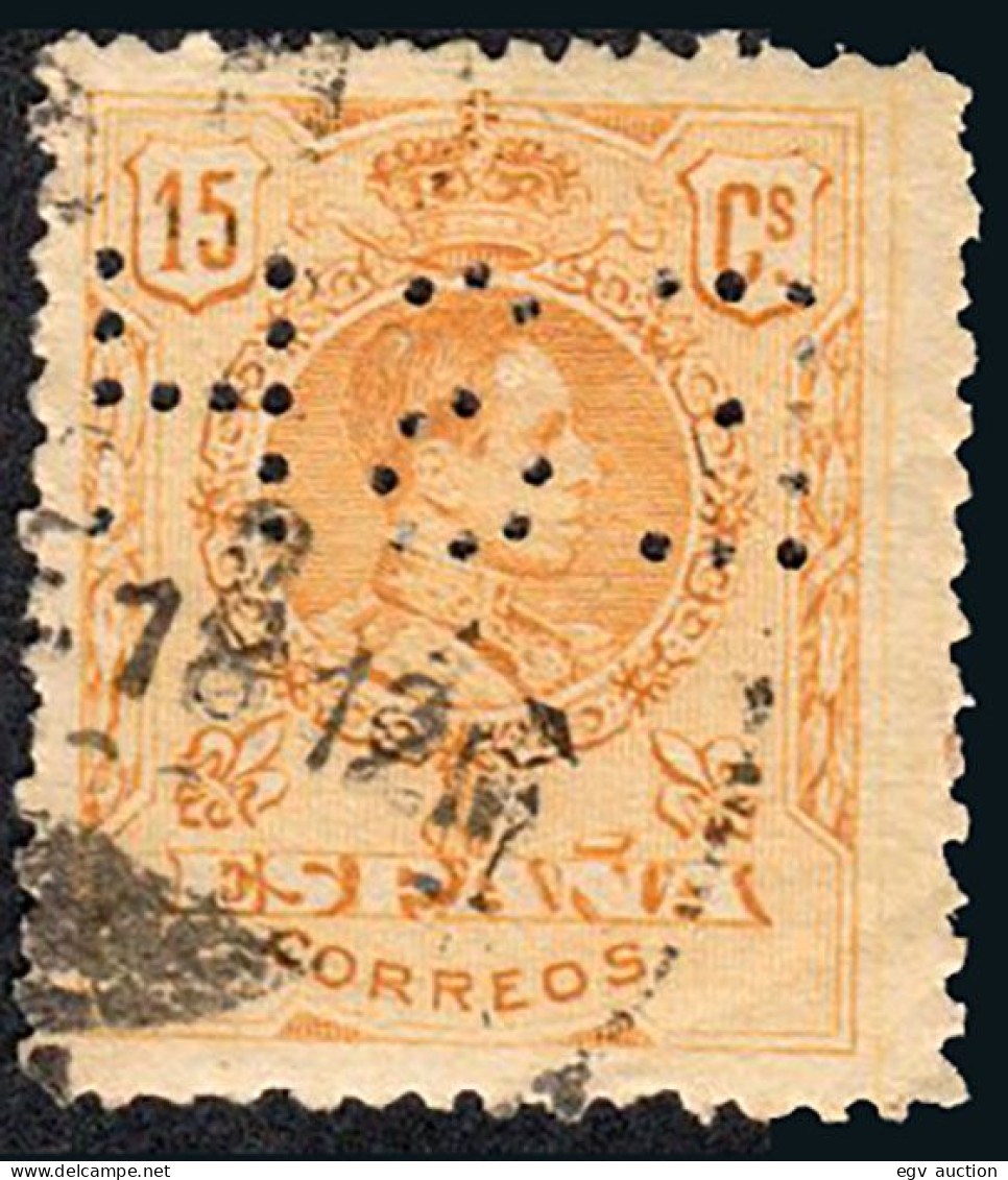 Madrid - Perforado - Edi O 271 - "ESH" (Banco) - Used Stamps