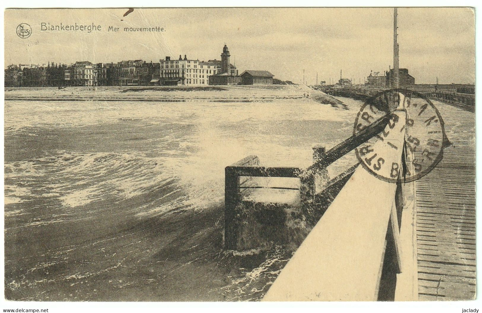 Blankenberghe -- Mer  Mouvementée.   (2 Scans) - Blankenberge