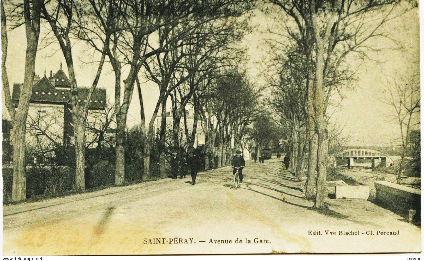 3574 - Ardéche -----  SAINT PERAY  :  Avenue De La Gare , Au Fond Le Pont En Béton     - Circulée En 1913 - Saint Péray