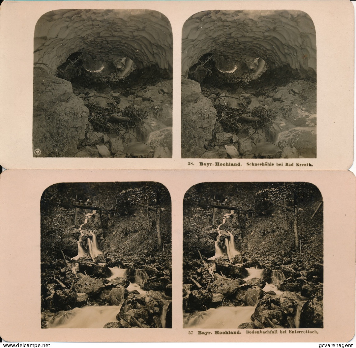 12 STEREOSCOPISCHE KAARTEN   FOTO  PHOTO -  BAYREN  HOCHLAND         VOIR SCANS - Stereoscope Cards