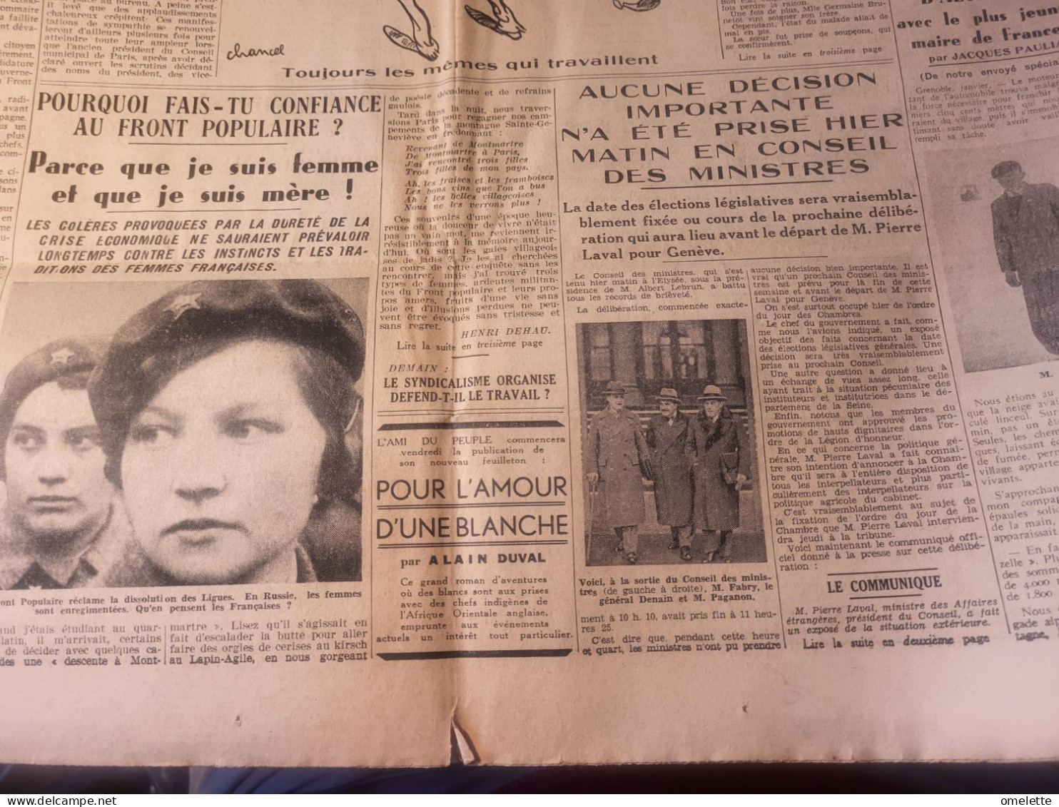 AMI PEUPLE 36/FERNAND BOUISSON - LE CORBEILLER /MOLOTOV /CHANCEL HERRIOT /FRONT POPULAIRE HUEZ MAIRE - Otros & Sin Clasificación