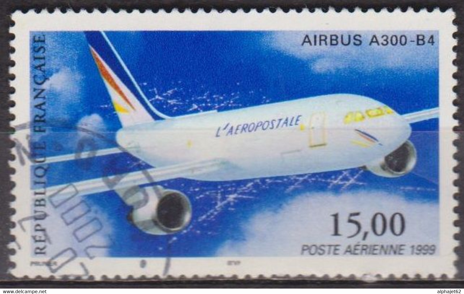 Grandes Réalisations - Avion Airbus A.300 B4 - FRANCE - Aviation Commerciale - N° 63 - 1999 - Used Stamps