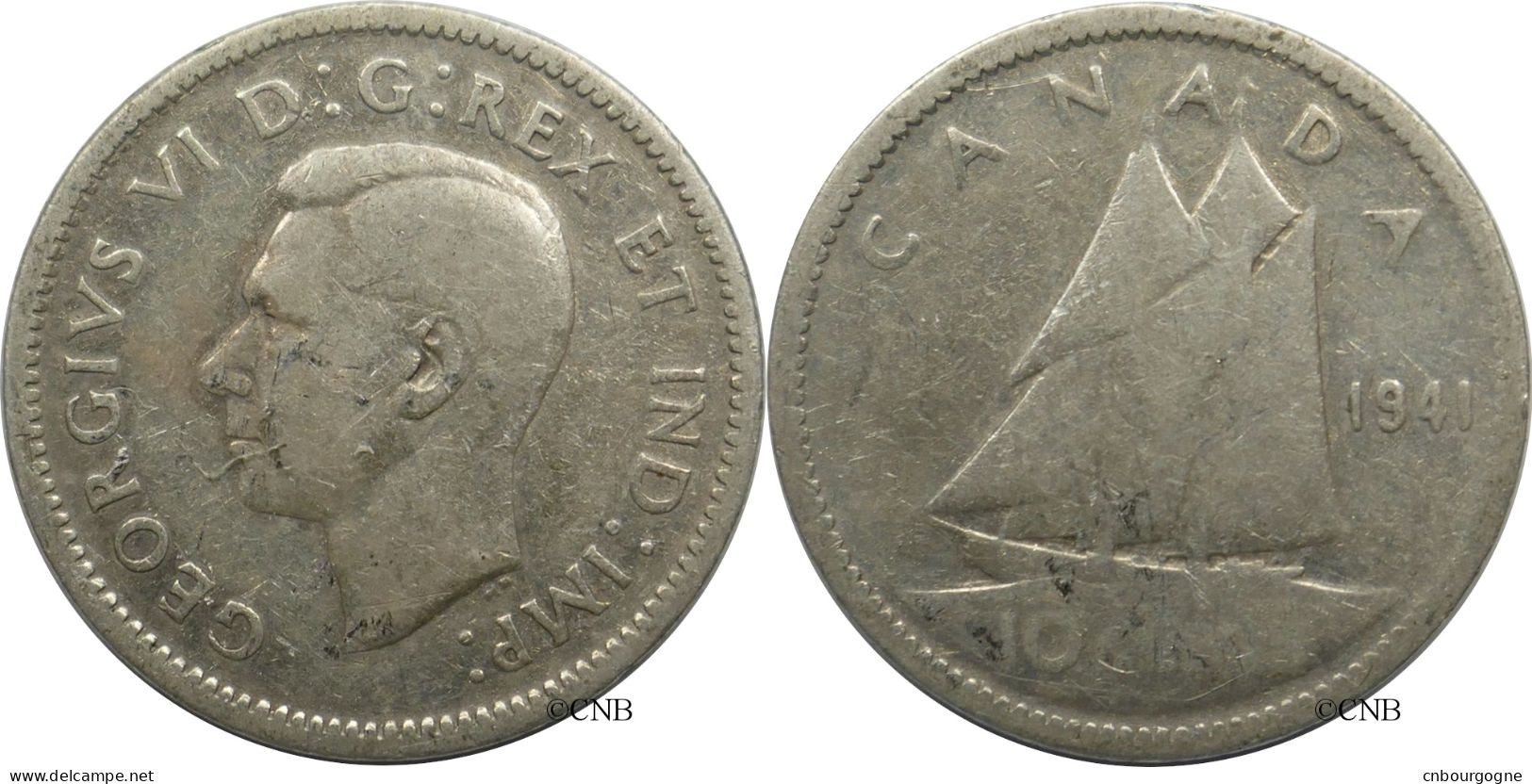 Canada - Confédération - George VI - 10 Cents 1941 - TB/VF20 - Mon6022 - Canada