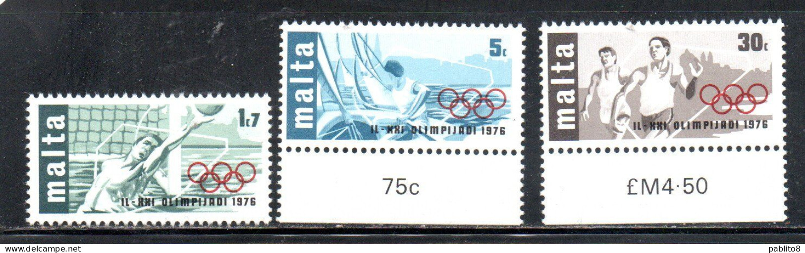 MALTA 1976 OLYMPIC GAMES MONTREAL CANADA GIOCHI OLIMPICI OLIMPIADE COMPLETE SET SERIE COMPLETA MNH - Malta