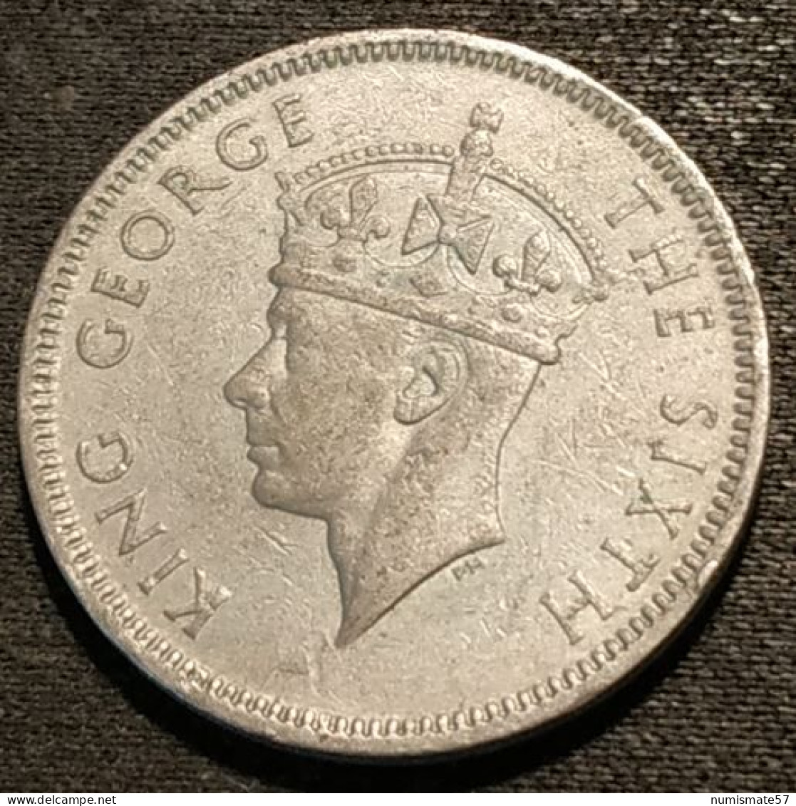 ILE MAURICE - MAURITIUS - ½ - 1/2 ROUPIE - HALF RUPEE 1950 - George VI - Cerf De Java - KM 28 - Mauricio