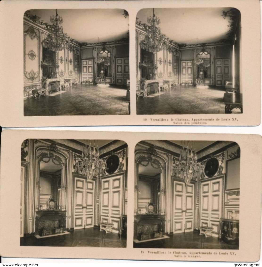 5 STEREOSCOPISCHE KAARTEN   FOTO  PHOTO -    VERRSAILLES           VOIR SCANS - Stereoscope Cards