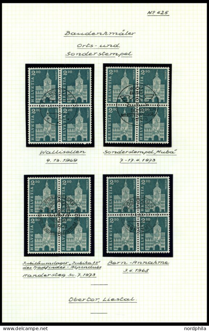 SCHWEIZ BUNDESPOST Aus 802-886 VB O, 1964-68, Postgeschichtliche Motive Und Baudenkmäler (SBN Nr. 412-27, 16 Werte) In Z - Used Stamps