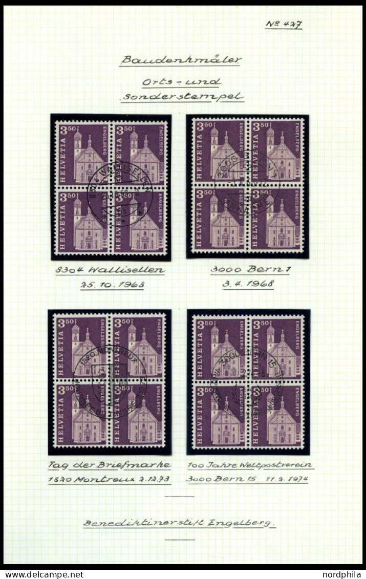 SCHWEIZ BUNDESPOST Aus 802-886 VB O, 1964-68, Postgeschichtliche Motive Und Baudenkmäler (SBN Nr. 412-27, 16 Werte) In Z - Oblitérés