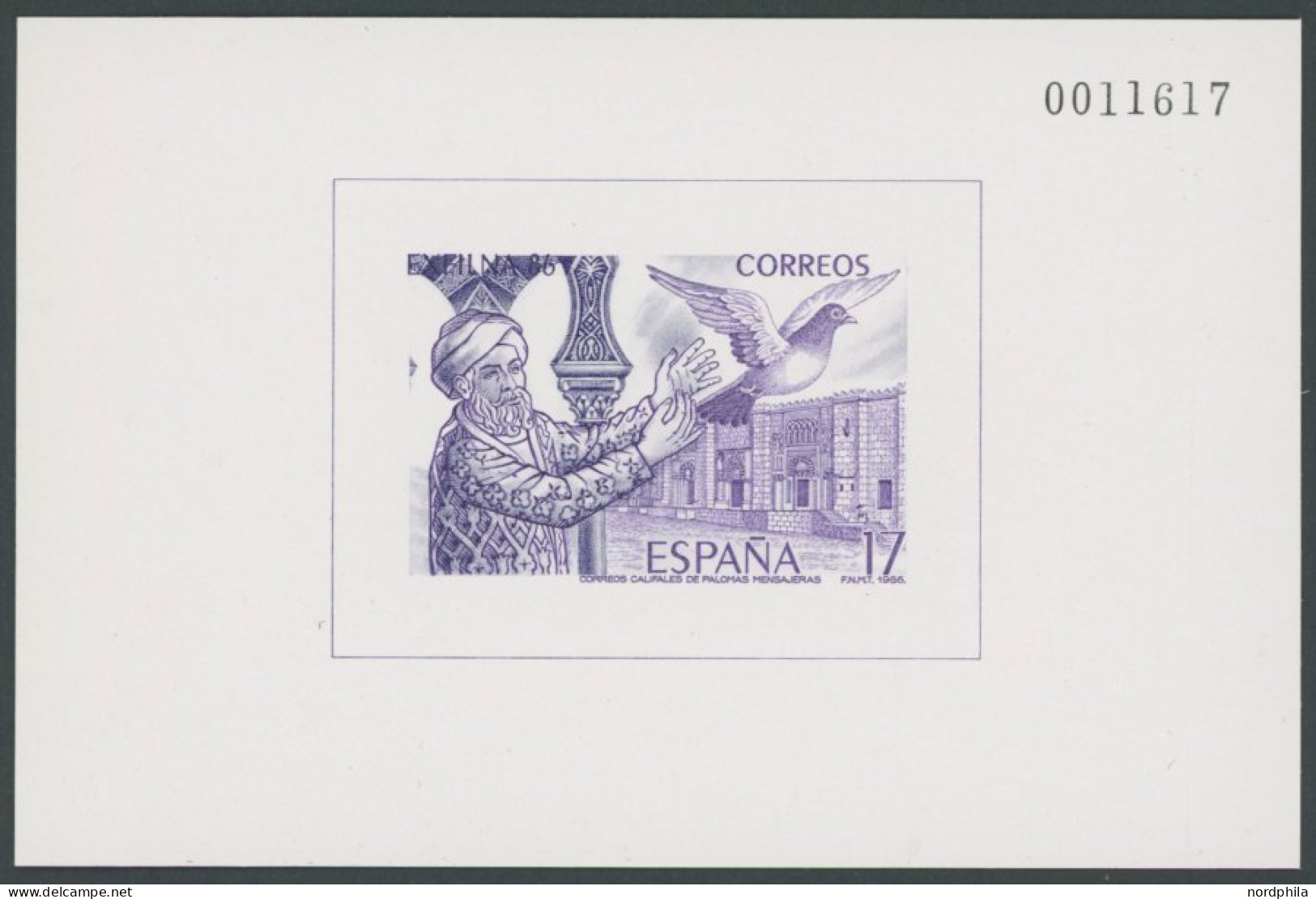 SPANIEN Bl. 29 , 1986, Block EXFILNA In Violett, Postfrisch, Pracht, Mi. 80.- - Andere & Zonder Classificatie