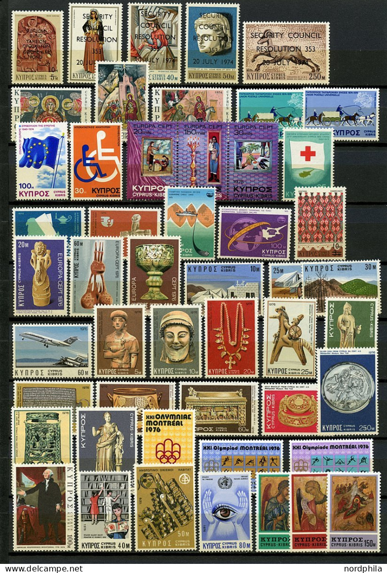 ZYPERN 39-725 , Zypern 1903/1989, Kleine Sammlung Bis Aus Auf 4 Werte Alle Postfrisch. Nr. 39, 103, 106 Und 292 Gestempe - Other & Unclassified