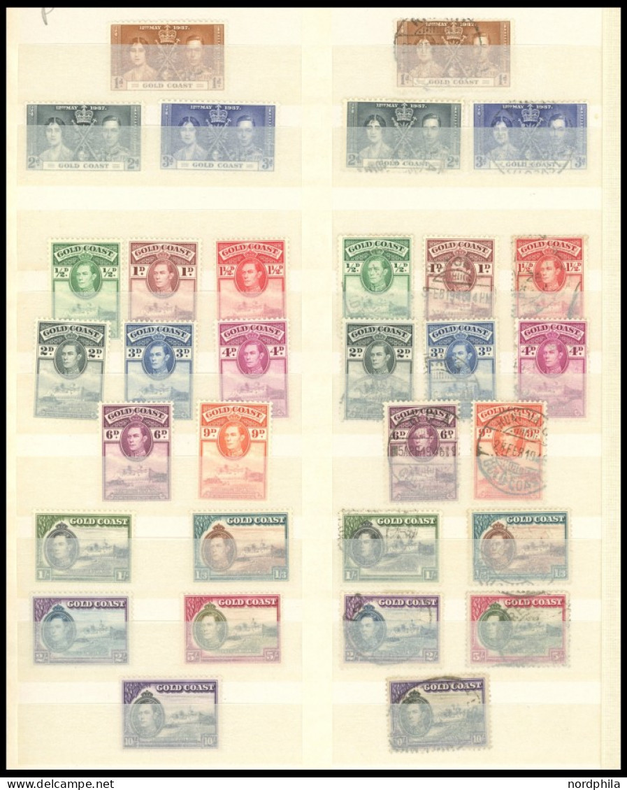 GHANA ,,o , 1928-74, Interessante Partie, Z.T. Zweifach Gesammelt (gestempelt Und Postfrisch), Mit Etwas Goldküste, Viel - Ghana (1957-...)