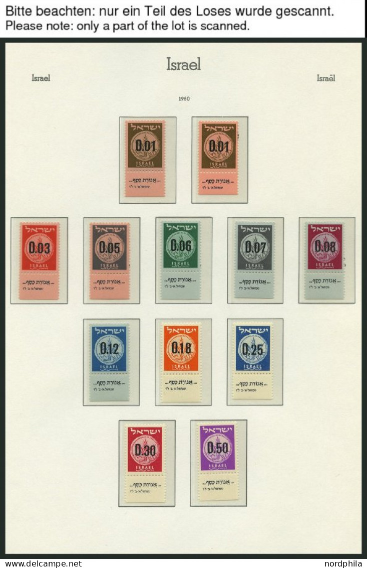ISRAEL - SAMMLUNGEN, LOTS , 1960-69, Komplette Teilsammlung Auf Leuchtturm-Falzlosseiten, Pracht, Mi. 290.- - Colecciones & Series