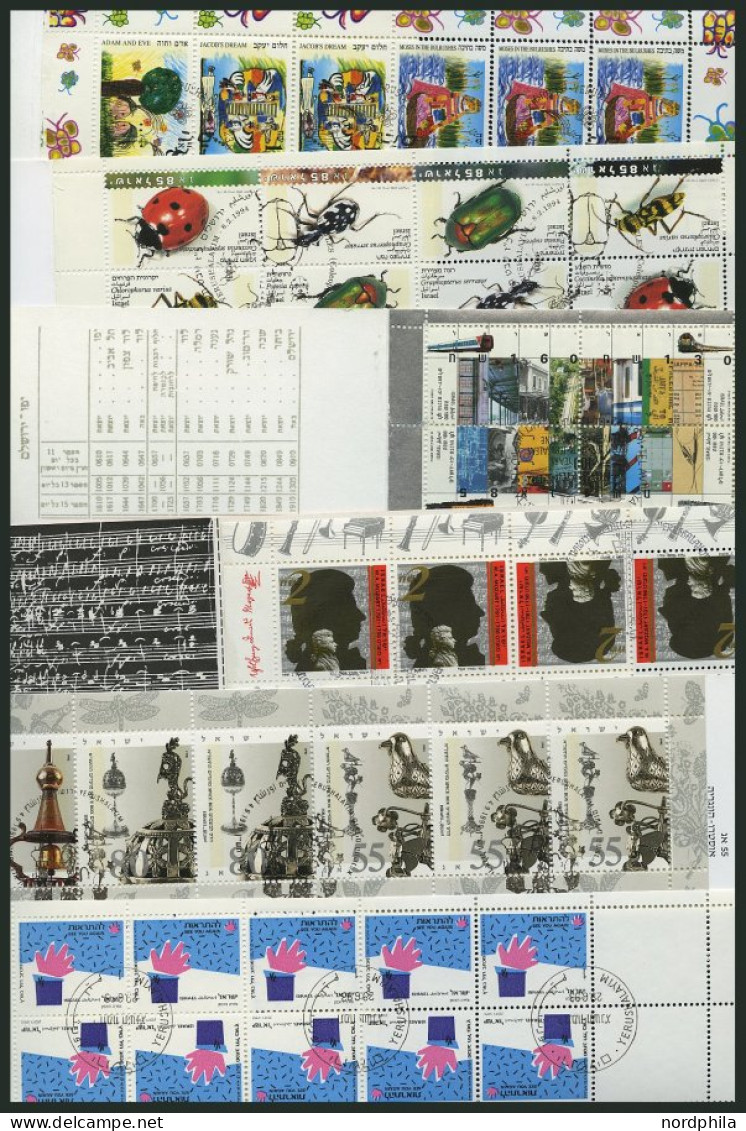 ISRAEL - SAMMLUNGEN, LOTS MH O, 1989-94, 6 Verschiedene Markenheftchen, Pracht, Mi. 179.- - Lots & Serien