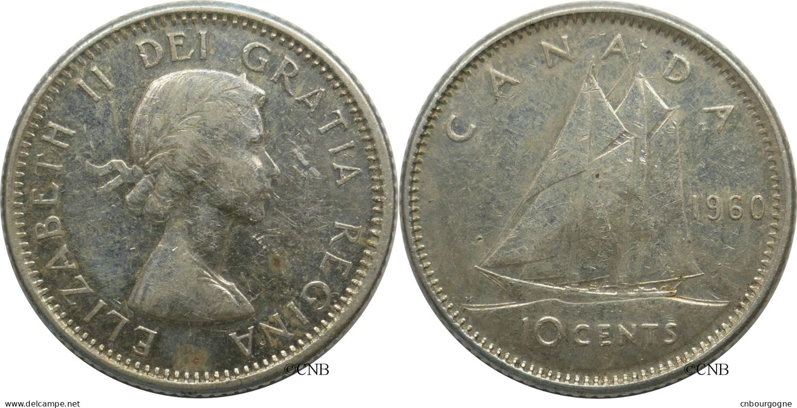 Canada - Confédération - Elizabeth II - 10 Cents 1960 - TTB/XF45 - Mon6024 - Canada