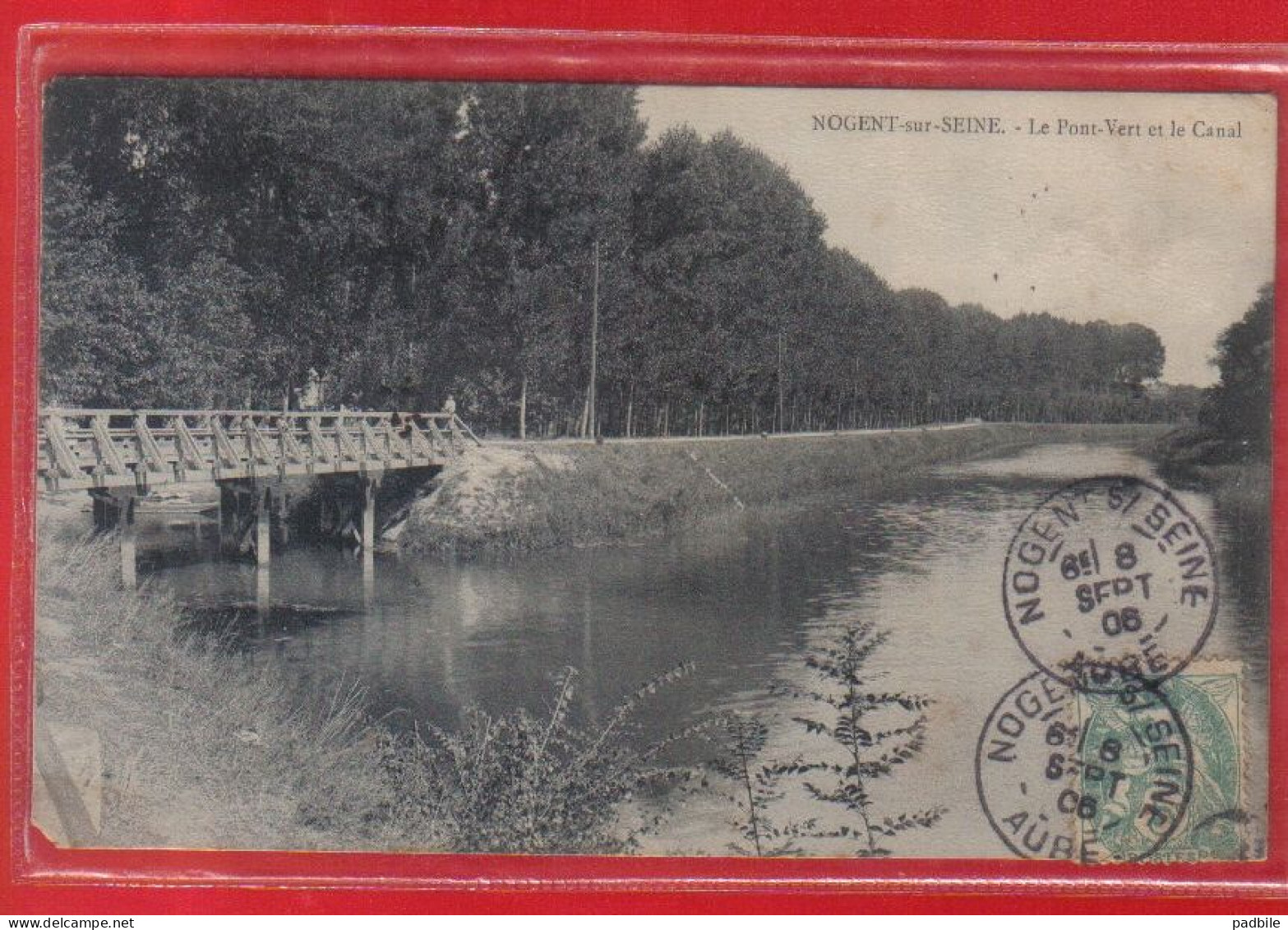 Carte Postale 10. Nogent-sur-Seine  Pont Vert Et Le Canal   Très Beau Plan - Nogent-sur-Seine