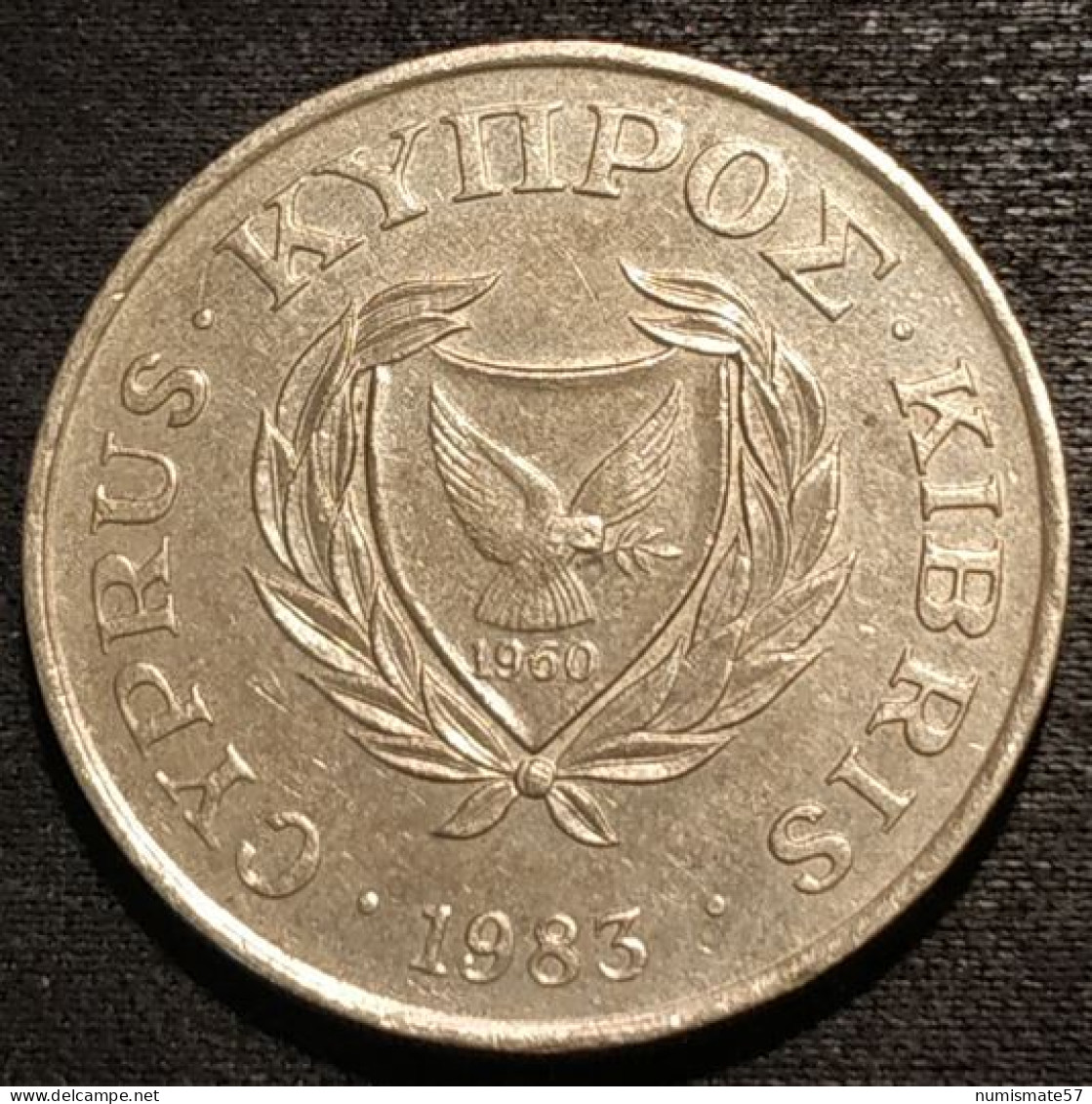 CHYPRE - CYPRUS - 20 CENTS 1983 - Oiseau Traquet De Chypre - KM 57.1 - Zypern