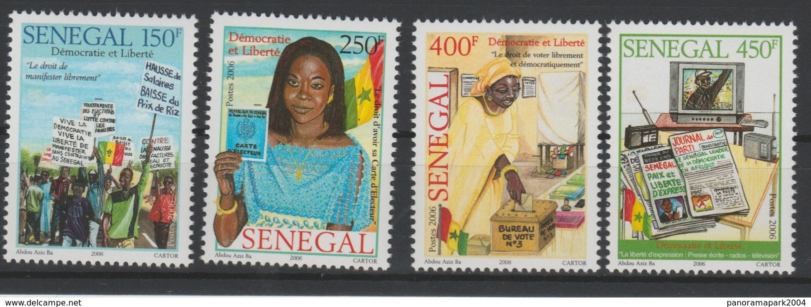 Sénégal 2006/2010 Mi. 2152 - 2155 Démocratie Et Liberté Freedom Democracy Freiheit - Senegal (1960-...)