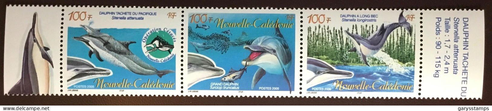 New Caledonia Caledonie 2005 Dolphins MNH - Dolfijnen