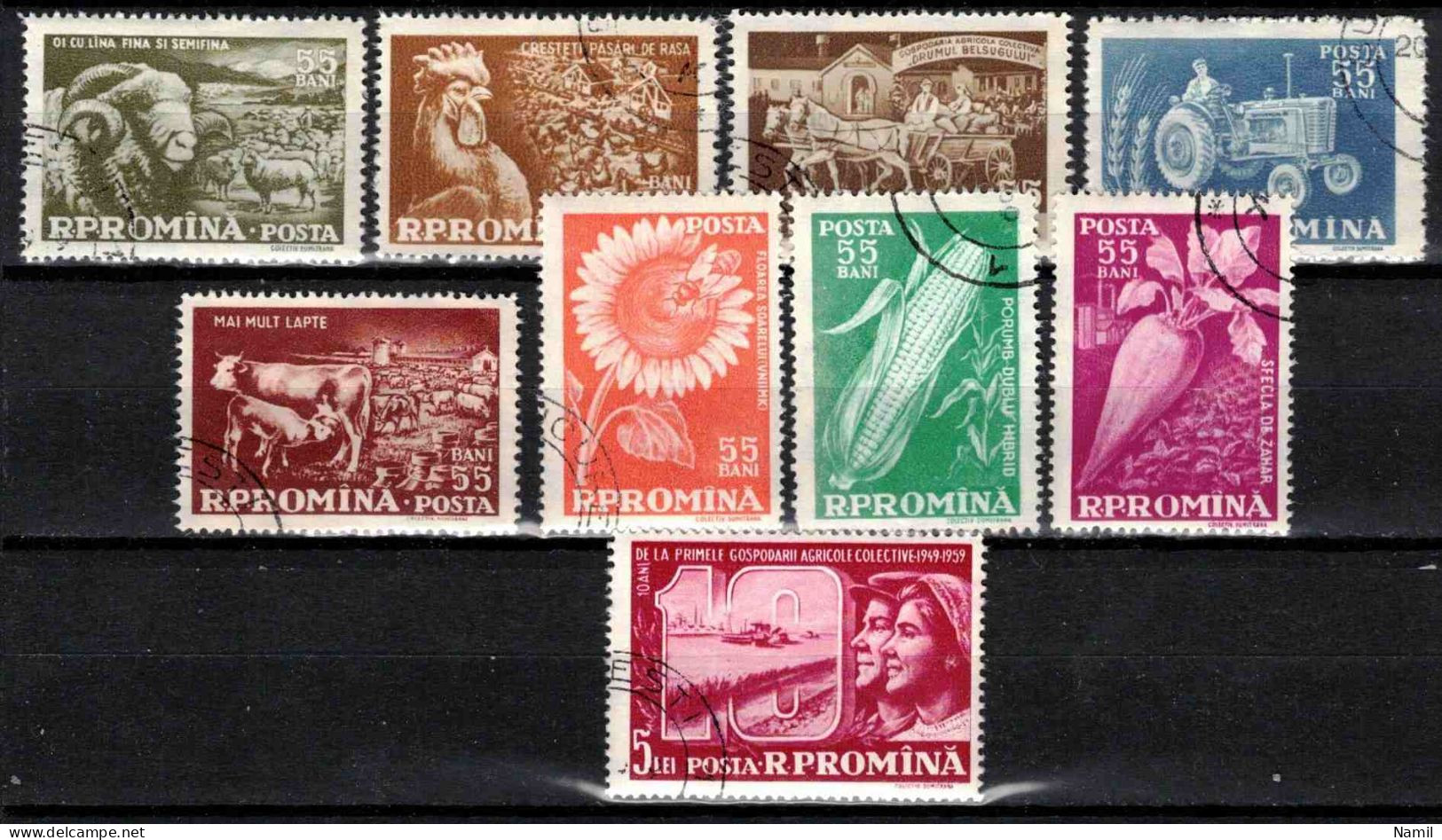 Roumanie 1959 Mi 1771-9 (Yv 1624-32), Obliteré - Used Stamps