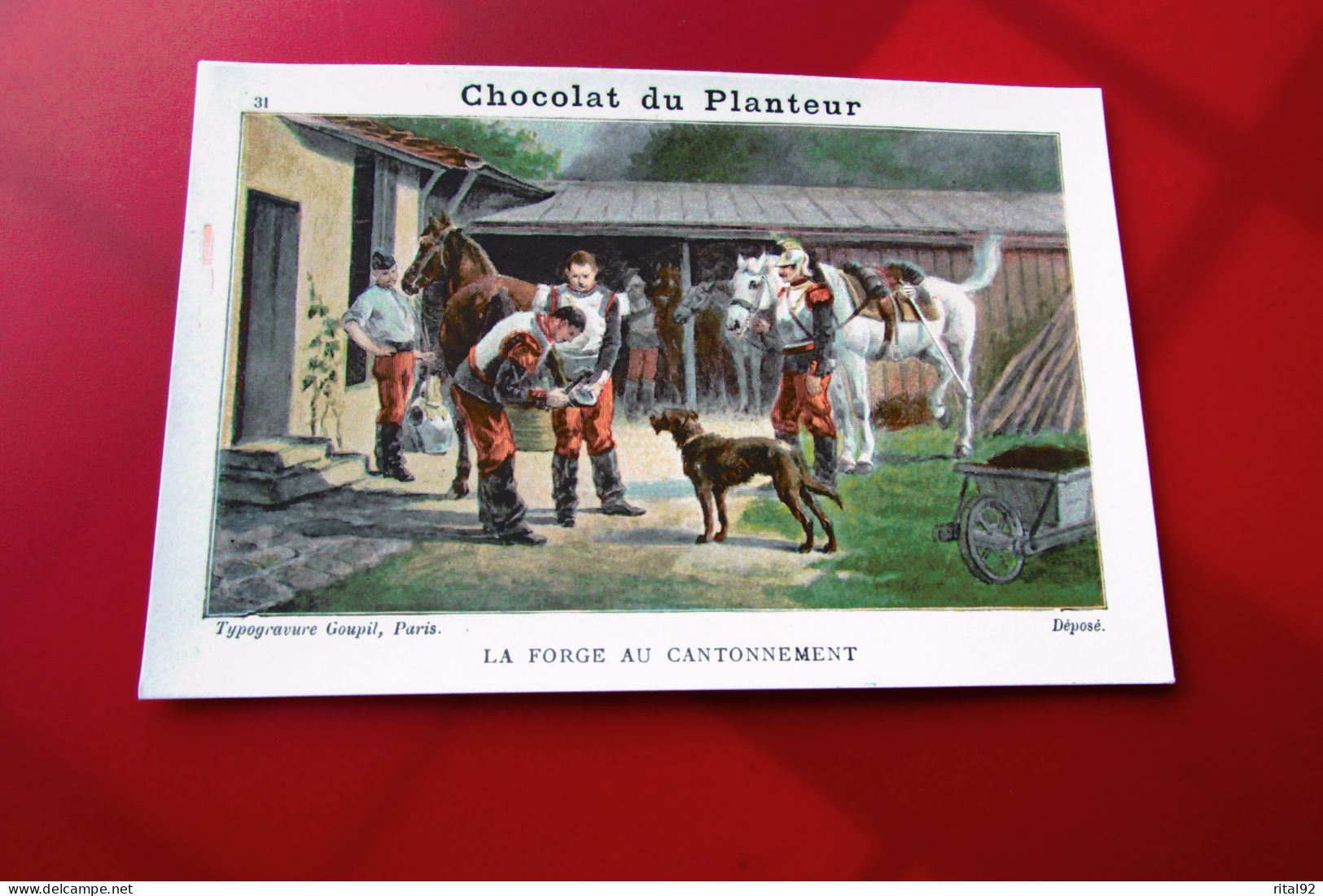 Chromo "Chocolat Du PLANTEUR" - Série "Armée Française 1900" - Autres & Non Classés