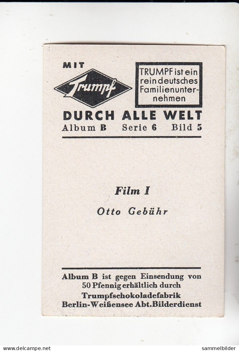 Mit Trumpf Durch Alle Welt  Film I Otto Gebühr  B Serie 6 #5 Von 1933 - Otras Marcas