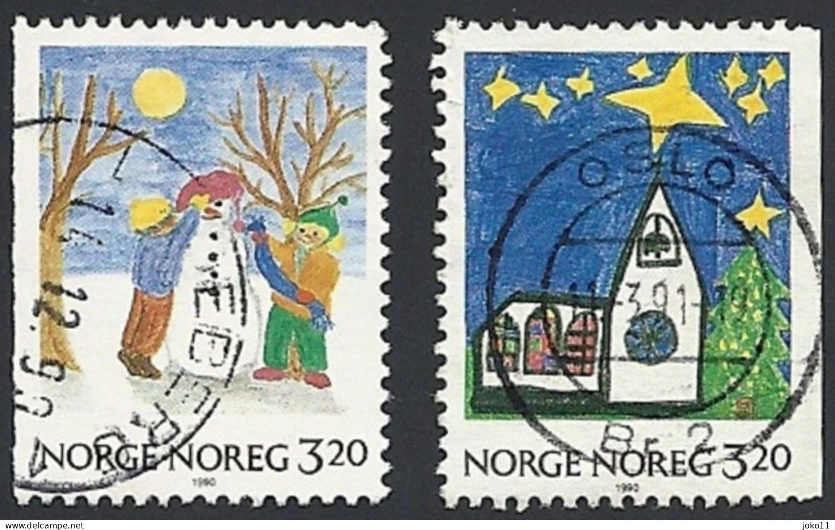 Norwegen, 1990, Mi.-Nr. 1057-1058, Gestempelt - Gebraucht