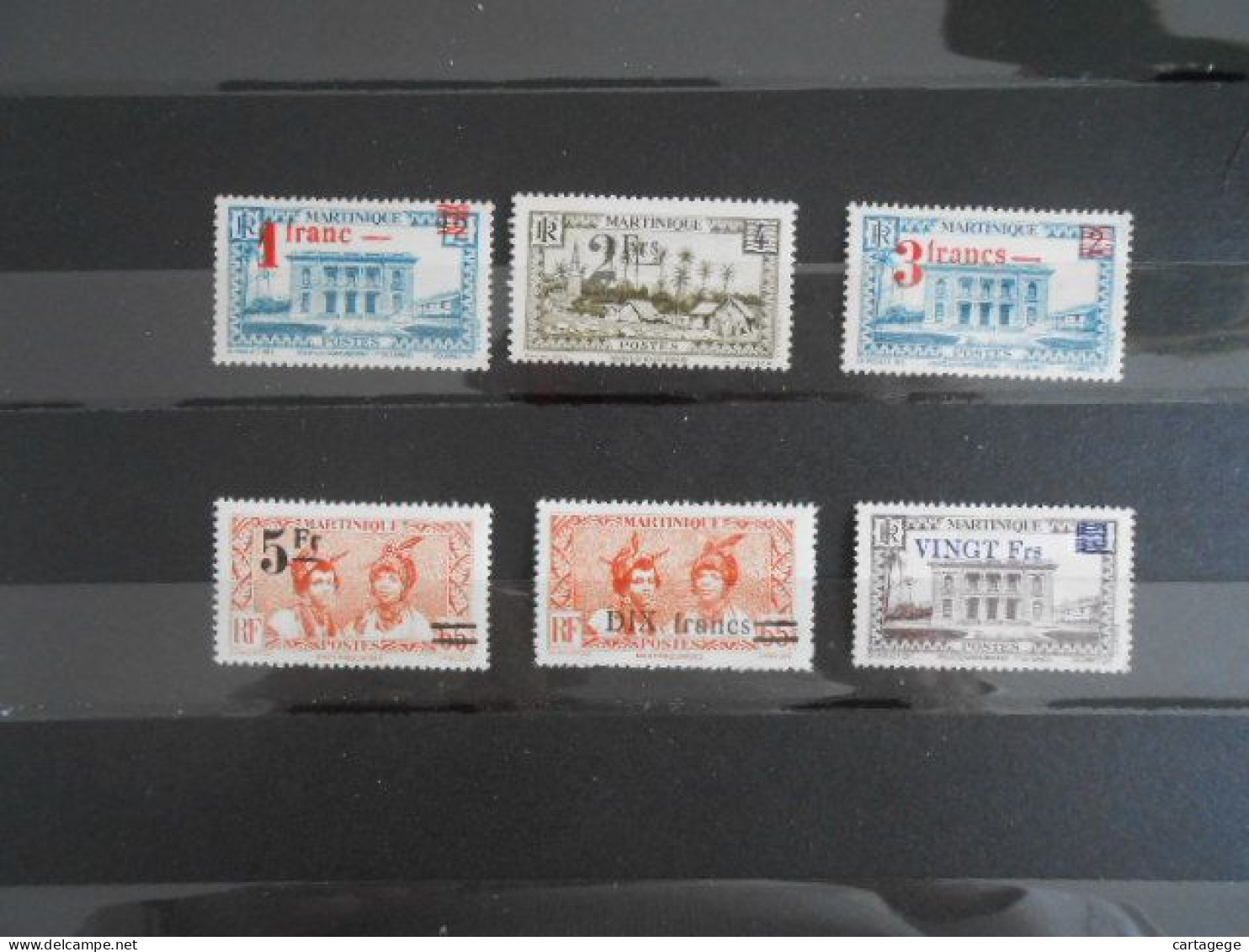 MARTINIQUE YT 220/225 TIMBRES DE 1933-39 SURCHARGES* - Ungebraucht