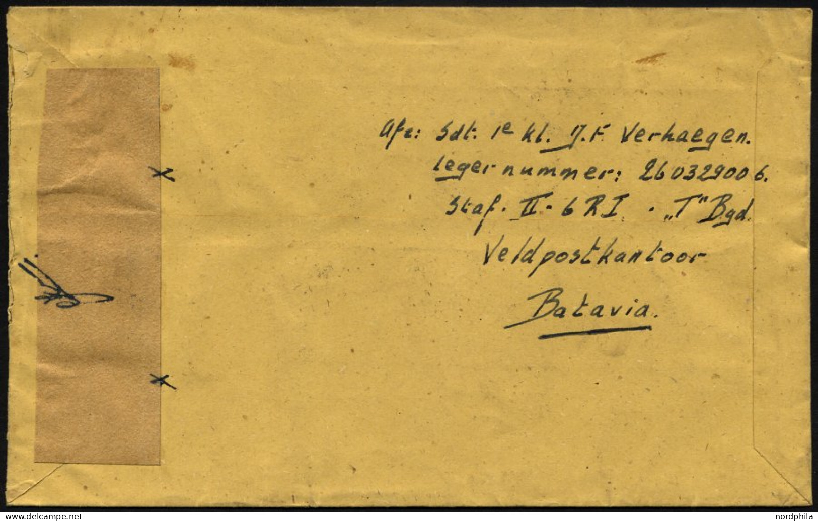 NIEDERLÄNDISCH-INDIEN 1947, K2 VELDPOST-SEMARANG/2/1947 Und Handschriftlich Im Aktiven Dienst Auf Luft-Feldpostbrief Von - Netherlands Indies