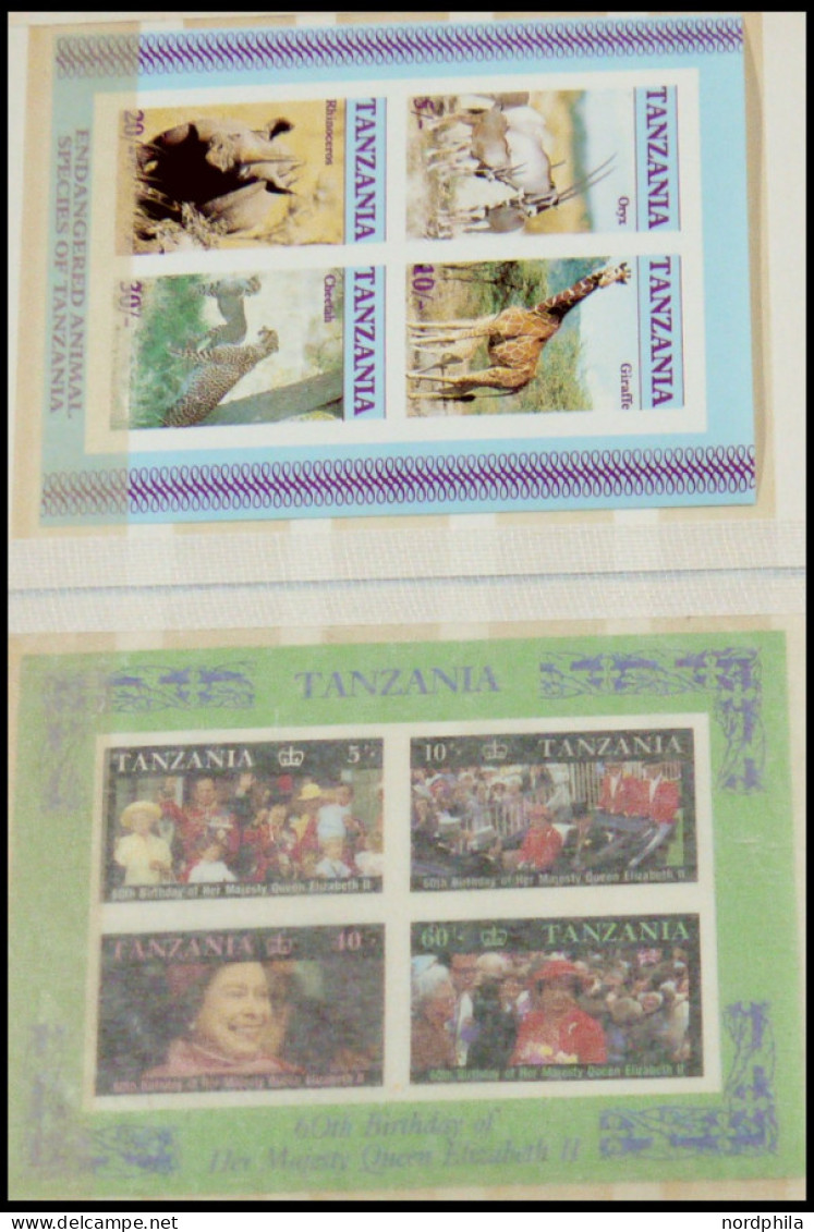 TANSANIA Aus Block 42-64 , 1985-87, 9 Verschiedene, Ungezähnte Blocks, Postfrisch, Pracht - Tanzania (1964-...)