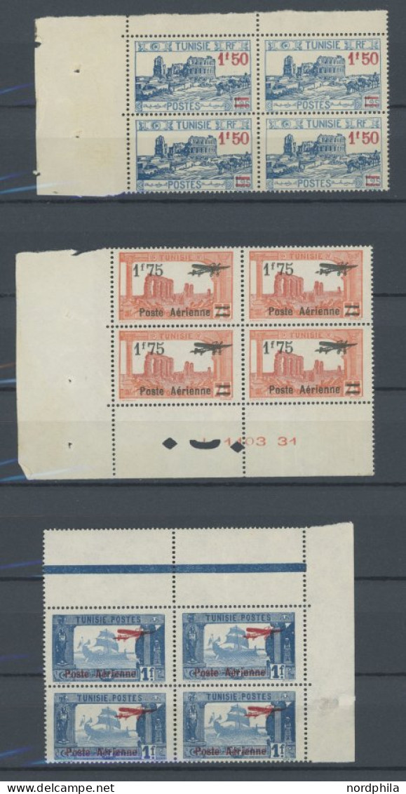 TUNESIEN 146-50,158-60 VB , 1927/8, Komplett In Postfrischen Viererblocks, Ohne Mi.Nr. 149, Fast Nur Pracht - Unused Stamps